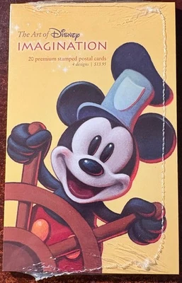 #UX538a Disney Art of Imagination mint  20 post cards 4 designs USPS packaging - Image 1 of 2
