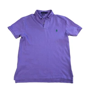 Polo Ralph Lauren Para Hombre’s M Calce Ajustado Púrpura Verde Poni Clásico Estilo Preppy - Imagen 1 de 10