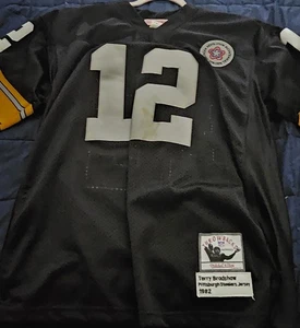 Terry Bradshaw 12 Pittsburgh Steelers Mitchell Ness Bicentennial Jersey Mens 54 - Picture 1 of 2