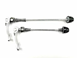 Juego de sujeción rápida bicicleta VR + HR aluminio 140/18mm tensor rápido plata - Imagen 1 de 1