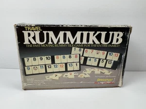Vintage Miniatur Rummikub 1985 Pressman Reisegröße Fliesenspiel EUC - Bild 1 von 13