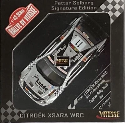 1/43 Vitesse 43241 Edición Limitada Citroen Xsara 2009 Cyprus Rally #11 Solberg & Mills Foto 1 de 3
