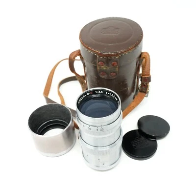 Nippon Kogaku Nikkor-Q.C 13.5cm F3.5 for Kine Exakta w/ Hood, Caps Case, RARE - Image 1 of 4