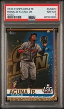 Ronald Acuna Jr 2019 Topps Update ASG Gold Numbered /2019 #US220 PSA 8
