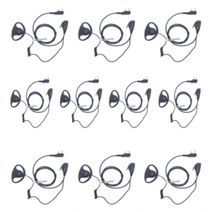 10 X Radio MIDLAND 2 PINES 3,5 mm Forma de D Auriculares con Micrófono HQ PTT - Imagen 1 de 5