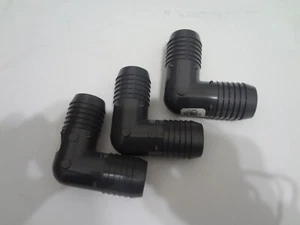 Lasco 1-1/4" Elbow 90 degrees PVC Barbed - Grey  (Qty 3) - Picture 1 of 4