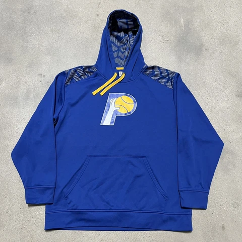 Indiana Pacers Hardwood Classics Majestic NBA Blue Men's Hoodie Size XL Cover