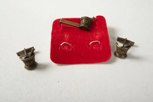 Rx Mortar & Pestal Tie Clip and Cuff Links Set (B9A)Gold His Lordship Apothocary - Picture 1 of 9
