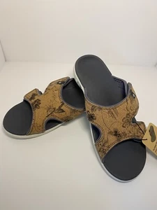 Sandalias para mujer Spenco florales de corcho negras talla 8 anchas - Imagen 1 de 6