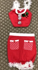Adult "NOBO" two piece Christmas top /skirt. Size Small 3-5 P.O. - Picture 1 of 2