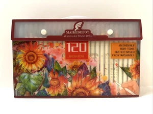 Vibrant Watercolor Brush Pens - 120pcs Artists Markers - Online Tutorial Video - Picture 1 of 5