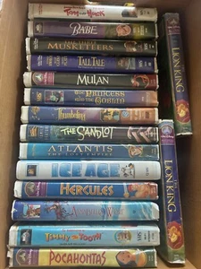 Lot Of 16 Disney VHS Children Family Videos Fox Disney Universal MCA - Picture 1 of 1