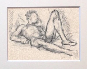 Nude Drawing Nude Sketch Duncan Grant British English Deco Art 1930s Erotic - Picture 1 of 3