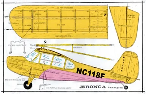 PLAN Perfil 033 Aeronca Champion 1/2 A .049. ala 23" - Imagen 1 de 2