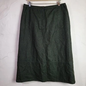 St Michael Womens UK20 A-line Skirt Green Vintage Wool Blend Formal Office Wear - Picture 1 of 10