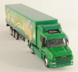 Schuco Scania camion verde con semirimorchio frigorifero Grunlander H0 1:87 - Foto 1 di 6