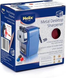 Schreibtisch Bleistiftspitzer von Helix klassisches Design strapazierfähig mit Klemme - Bild 1 von 12