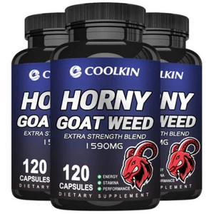 Horny Goat Weed 1590 mg - Salud masculina, refuerzo de testosterona, energía y resistencia - Imagen 1 de 11