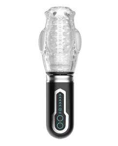 Thrusting, Vibrating & Rotating Oral Sex Masturbator- Black - Picture 1 of 4
