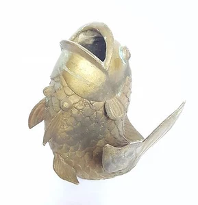 Figura decorativa de mesa de peces llamativos - Exclusiva de la India de latón vintage - Imagen 1 de 6