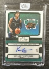 Kennedy Chandler 2022-23 Panini One And One Team Titan Rookie AUTO GREEN 5/5 SSP