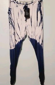 NWT Chaser Blue White Tye Dye Jogger Pockets Sz M - Picture 1 of 6