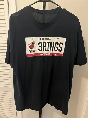 Camiseta Campeonato Miami Heat 3 Anillos Talla Grande  Foto 1 de 2