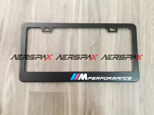 Black License Plate Frame with M Performance For BMW - Picture 1 of 5