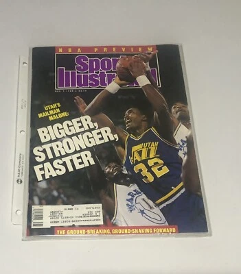 Vintage Karl Malone Sports Illustrated - Nov. 7 1988  NBA Preview Utah Jazz - Image 1 of 2