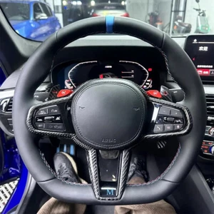 for BMW M3 M4 M5 G30 G80 G82 F40 Upgrade Carbon Fiber Steering Wheel with Heated - Picture 1 of 11