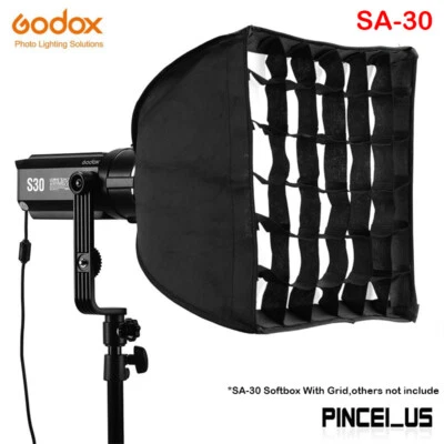 Godox SA-30 Softbox With Grid 30CMx30CM For Godox S30 Focusing LED Video Light - Image 1 of 4