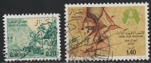 Algeria 1977 SC# 585 - El-Kantara Gorge # 602 - Wall Painting - Used - Picture 1 of 2