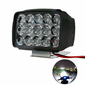 Motorcycle Headlight Spot Light 15 LED 1000LM Motos ATV UTV Scooter Lighting _yi - Picture 1 of 11