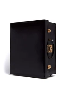 MARK CROSS GRACE BLACK LEATHER TRAVEL TROLLEY SUITCASE BAG MSRP $9,900+ - Picture 1 of 12