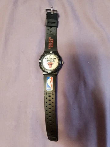 Chicago Bulls Watch NBAQA002 1995 NBA Black Band Jordan Pippen Rodman Era READ Cover