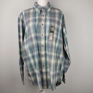 Cambridge Classic Men's Long Sleeve Flannel Plaid Shirt Grunge Vintage Button  - Picture 1 of 22