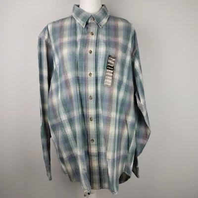 Cambridge Classic Men's Long Sleeve Flannel Plaid Shirt Grunge Vintage Button  - Image 1 of 4
