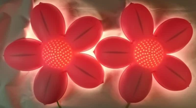 IKEA Smila Blomma Pink Flower Wall Lamp Light Children Girls Bedroom Night Light — 第 1/4 张图片