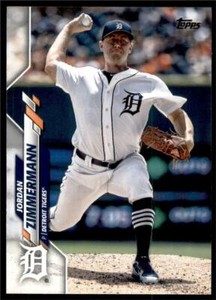 2020 Topps Series 1 Base #294 Jordan Zimmermann - Detroit Tigers