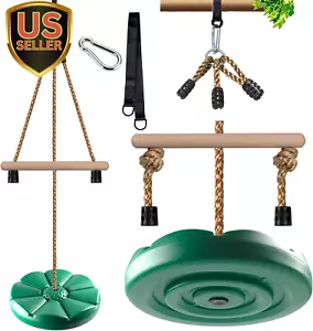 Disc Swing for Kids, Swing Set Accessories, 7FT Height Adjustable Gym Monkey ... - Picture 1 of 1