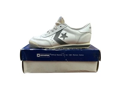 vintage converse sneakers youth big kids size 1.5 deadstock 80s NIB - Image 1 of 4