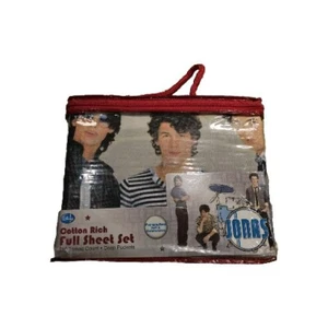 JONAS Brothers FULL Sheet Set NEW JOE NICK KEVIN Fitted Flat Pillow Case Cotton - Picture 1 of 10