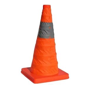 65 CM 25.5"Folding Collapsible Traffic Multi Purpose Pop Reflective Safety Cone - Picture 1 of 4
