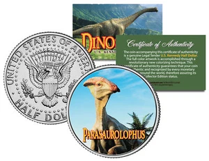 PARASAUROLOPHUS *Collectible Dinosaur* JFK Kennedy Half Dollar US Colorized Coin - Picture 1 of 1