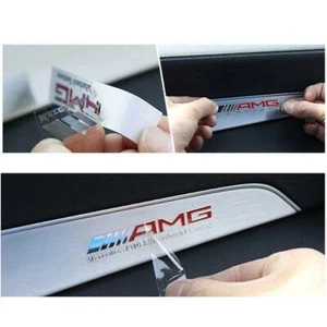 2 un. emblema interior AMG ROJO calcomanía de aluminio pegatina tablero se adapta a AMG - Imagen 1 de 3