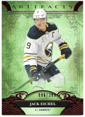 2020-21 Upper Deck UD Artifacts JACK EICHEL #138 Ruby Parallel 086/399 - Image 1 of 2