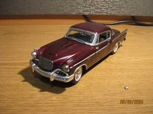 1/18 1957 STUDEBAKER GOLD(EN) HAWK, IN MAROON, BY ANSON , NO BOX - Picture 1 of 20