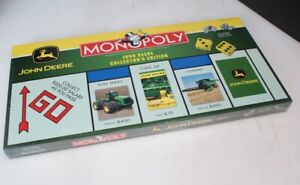 John Deere Collectors Edition Monopoly Game Tractor Plow FACTORY SEALED