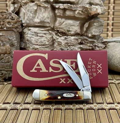 Case XX USA 2025 Genuine Red Stag 9580 Stainless Tiny Trapper Pocket Knife - Image 1 of 4