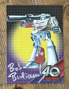 Bob Budiansky Signed Transformers 40th Anniversary Megatron Card Beckett BAS - Picture 1 of 2